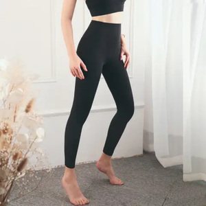 Legging extensible taille haute pour femme, vente en gros, leggings de yoga à taille élastique, meilleur tissu décontracté, personnalisable, couleur sable, offre spéciale - Product Image 4
