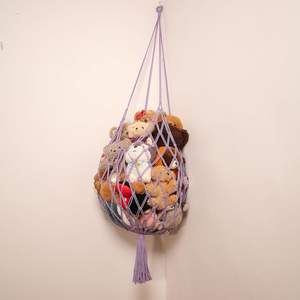 เชือกฝ้ายถักมาคราเม่ ของเล่นแขวนผนัง ที่เก็บของมุมห้อง สำหรับตกแต่งบ้านและห้องนอน - Product Image 1