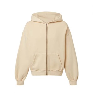 Sweat à capuche pour homme 100% coton et polyester, double fermeture éclair, couleur unie, motif imprimé hiver, style décontracté, tricoté, fermeture à capuche, ODM - Product Image 5