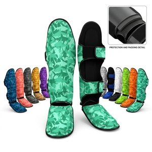 Protège-tibias de Muay Thai personnalisés en gros, protections de jambes pour le kickboxing, équipement d'entraînement MMA, équipement de sparring d'arts martiaux, protège-tibias - Product Image 1