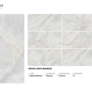 กระเบื้องพอร์ซเลนเคลือบเงาคุณภาพสูงทันสมัย ขนาด 600x1200 มม. กระเบื้องปูพื้นและผนังขนาดใหญ่ สำหรับโครงการเชิงพาณิชย์ - Product Image 1