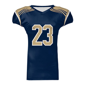 Maillot de football américain, impression numérique par sublimation, 100% polyester, extensible dans quatre sens, respirant, écologique, manches courtes, unisexe - Product Image 1