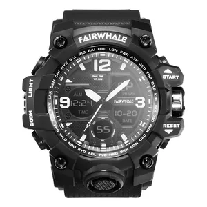 Montre de sport antichoc à double affichage pour <span class=keywords><strong>homme</strong></span> Mark Fairwhale, cadran 45 mm, mouvement à aiguilles lumineuses, style urbain, montre-bracelet FW-4230 - Product Image 5