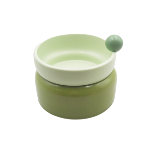 Wholesale 2-in-1 Stackable Ceramic Pet Bowl Elevated Dog <b>Cat</b> <b>Feeder</b> Neck Guard - Product Image 1