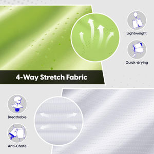 Shorts pour hommes sur mesure en toile, séchage rapide, respirants, anti-plis, écologiques, taille mi-haute avec cordon de serrage, pour le basketball et le tennis - Product Image 5