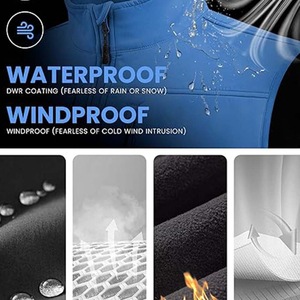 Gilet Softshell Homme Personnalisable avec Logo - Gilet d'extérieur Doublé Polaire Résistant à l'Eau - Vêtement de Travail Tactique OEM en Gros - Product Image 5