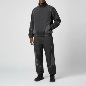 <b>Men's</b> Oversized Nylon Windbreaker Tracksuit Zip Up <b>Jacket</b> and Pants Windproof Streetwear Set - Product Image 6