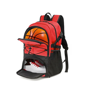 Sac de basketball grande capacité avec logo personnalisé, respirant, durable, imperméable, sac à dos de sport décontracté avec fermeture éclair, pour extérieur et salle de sport, en polyester - Product Image 1