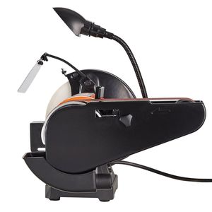 Amoladora de Banco de 8 Pulgadas con Lijadora de Banda de 2 x 28 Pulgadas, Motor de Inducción de 2.5A para Trabajar Metales y Afilar - Product Image 1