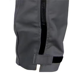Combinaison de travail grise pour homme avec accents orange, respirante, en polyester, fermeture éclair sur le devant - Product Image 3