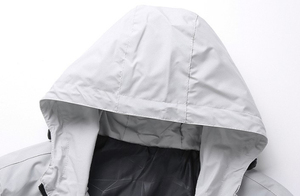 Veste en toile légère personnalisée OEM pour homme 2025 – Coupe-vent décontracté imperméable à col montant avec logo frontal – Vente en gros - Product Image 3