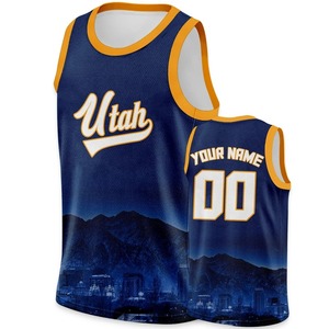 Maillots de basketball personnalisés 2026 – Impression sérigraphique, respirants, manches courtes, polyester/coton, impression de nom personnalisée, maillot vierge - Product Image 1