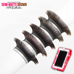 Proveedor de Extensiones de Pestañas Personalizadas Charmlash, Extensiones de Pestañas Marrón Oscuro, Extensiones de Pestañas Clásicas, Empaque Ecológico - Product Image 1