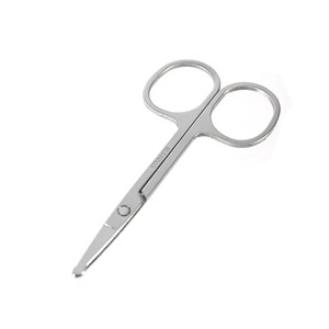 Nuevo cortapelos portátil de acero inoxidable 3.5 para bigote, nariz y orejas, tijeras pequeñas para el cuidado de las orejas, reutilizables, 1 unidad - Product Image 6