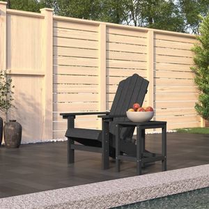 Silla de Jardín de Acero y HDPE (Polietileno de Alta Densidad) Color Antracita - Product Image 1