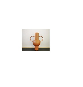 Vases à finition mate personnalisés, design créatif avec poignée sphérique, vase à fleurs en métal, ornement de bureau, vente en gros, style nordique pour la maison - Product Image 1