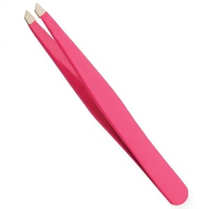 Pince à épiler rose en plastique à pointe carrée, durable et de style moderne - Product Image 3