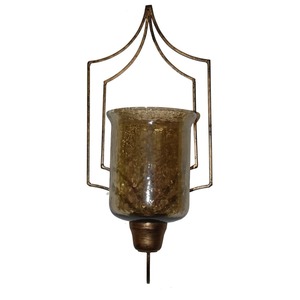 Brass <b>Lantern</b> <b>Candle</b> <b>Holder</b> With Glass Shade Heat Resistant For Home Decoration - Product Image 1