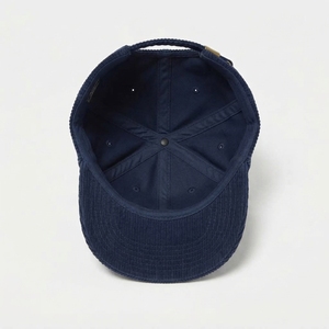 Embroidered Corduroy Baseball Cap Unisex Adjustable 6-Panel <b>Hat</b> <b>Navy</b> Blue Casual Style Adult Fit Custom Logo Wholesale OEM Bulk - Product Image 5