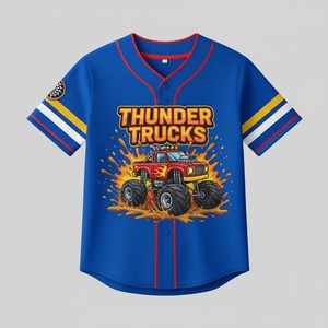 เสื้อเบสบอลคุณภาพพรีเมียม เสื้อยืดเบสบอลสั่งทำขายส่ง เสื้อซอฟต์บอลสำหรับเด็กและเยาวชน - Product Image 3