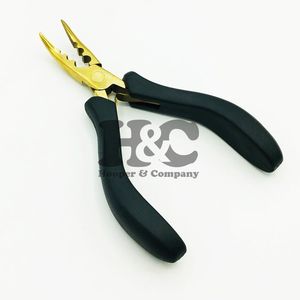 Pince à extensions capillaires Nano Micro en acier inoxydable, à 1 ou 3 trous, logo personnalisé, faible MOQ, usage commercial, salon, HOOPER COMPANY Or - Product Image 4