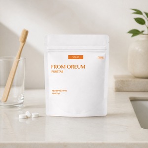 [FROM OREUM] Pasta de Dientes en Tabletas con Sabor a Cítricos, Bolsa Portátil de Pasta de Dientes de Mandarina de Jeju para Viajes - Product Image 5