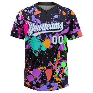 Custom-designed Men's Heat-Transfer Printed Striped Breathable Plus Size Baseball Uniform <b>Sets</b> For Sale - Product Image 5