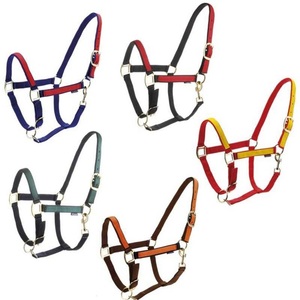 Cabestro de nailon bicolor hecho a medida, extra cómodo y duradero, hecho a mano, y artículos ecuestres para carreras de caballos. - Product Image 3