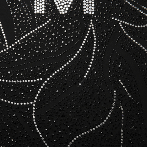 เสื้อยืดฮิปฮอปประดับเพชร สไตล์ร็อค บลิงค์ ไดมอนด์ ทรงโอเวอร์ไซส์ ไหล่ตก ผ้าหนา พิมพ์ลายวิบวับ สำหรับผู้ชาย - Product Image 5