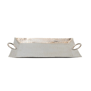 Bandeja Rectangular de Acero Inoxidable Pulido de Lujo, Estilo Art Deco Moderno, Decoración Metálica para el Hogar, Plato para Cócteles, Fácil de Limpiar - Product Image 6