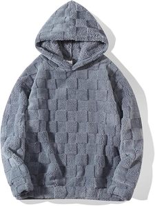 Sudadera con Capucha de Forro Polar para Hombre, Sudadera Sherpa Extra Grande, Sudadera Vintage, Conjunto de Pijama con Pantalones Cortos de Pana - Product Image 2