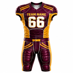 Última Llegada, Uniforme de Fútbol Americano Personalizado OEM, Conjunto de Camiseta y Pantalones de Verano, Nombre del Jugador, Ropa Deportiva Transpirable y Duradera - Product Image 2