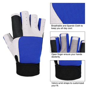 Gants de navigation personnalisés demi-doigts pour hommes et femmes, professionnels, légers, en polyester, protection UV, respirants - Product Image 2
