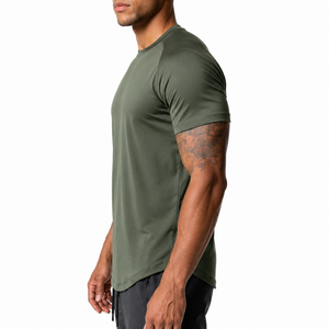 Camiseta deportiva de gimnasio para hombre, de secado rápido, ligera, para entrenamiento físico, transpirable, atlética, que absorbe la humedad. - Product Image 4