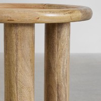 Table d'appoint ronde Vandana Terra Arista en bois de manguier Obiora
