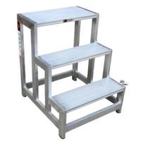 Chariots à outils en aluminium, plateforme carrée, échelle d'accès pour atelier, chariot de sécurité à marches