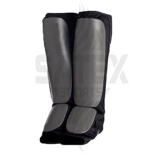 Espinilleras de Cuero con Logotipo Personalizado, Protección Profesional de Alta Calidad para Entrenamiento de Boxeo y MMA Kick Boxing - Product Image 1