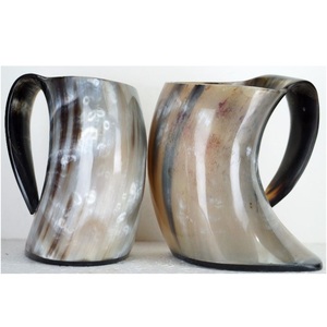 Top Quality Highly Polished Handcrafted Viking Carving Drinking Horn Mug for Wine and <b>Beer</b> Made with Natural Horn From India - Product Image 4