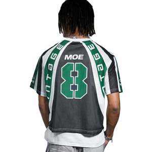 Maillot de football américain personnalisé par le fabricant, 100 % polyester, avec panneaux en maille respirante, uniforme d'équipe en polyester, OEM - Product Image 2