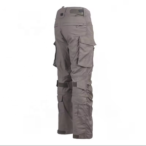 Men Cargo Trousers Mid Waist Straight Leg Outdoor Hiking <b>Work</b> <b>Pants</b> <b>Waterproof</b> Breathable Multi Pocket Tactical Polyester - Product Image 4