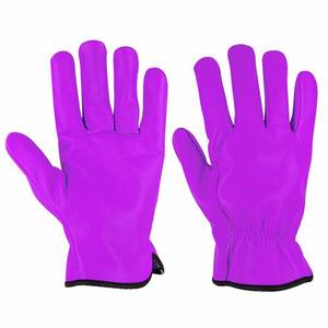 Gants de travail en cuir de chèvre robustes pour la sécurité industrielle, doux et confortables, résistants à la chaleur, gants de jardinage jaunes - Product Image 4