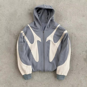 Sweat-shirt à capuche noir pour homme, design color block, style streetwear, coupe classique, manches classiques, tissu polaire, hiver - Product Image 6