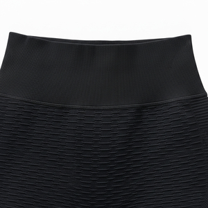 High-Waist Yoga Shorts Women Seamless <b>Bubble</b> Textured Gym Leggings Tummy Control Butt Lift Tight Fit Polyester Fitness Shorts - Product Image 6