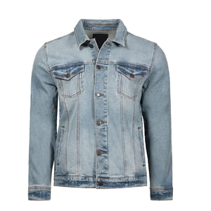 <b>Custom</b> Logo Men's Winter Stand Collar Washed <b>Denim</b> <b>Jacket</b> Premium Jean <b>Jacket</b> for Fashion Streetwear and Casual Wear - Product Image 2