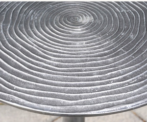 Modern Look <b>Coffee</b> <b>Table</b> Aluminum <b>Silver</b> Finishing Round shaped <b>Table</b> for Living Room Sofa Side <b>Table</b> Available at Low Price - Product Image 6