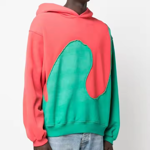 <b>Men</b> Cut <b>Work</b> Oversized <b>Hoodie</b> Relaxed Fit Soft Fleece Pullover with Decorative Cut Detail Streetwear Everyday Comfort Top - Product Image 6