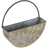 Macetas Modernas Redondas de Metal Galvanizado Ecológicas para Pared, Decoración Interior y Exterior, Maceta Colgante de Hierro para Suculentas y Hierbas, Decoración para Hogar y Jardín