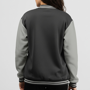 OEM/ODM Custom Silk Screen Printed Logo Embroidery Women's Quilted <b>Varsity</b> <b>Jacket</b> 100% Wool Cotton 2 Tone Breathable Warm Winter - Product Image 3