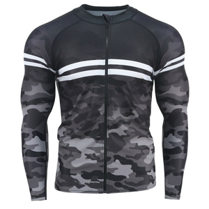 เสื้อรัดกล้ามเนื้อแขนยาวสำหรับผู้ชาย MMA ราคาดีที่สุด คุณภาพสูง พิมพ์ลายแบบ Heat-Transfer โลโก้สั่งทำได้ ระบายอากาศ แห้งเร็ว - Product Image 2