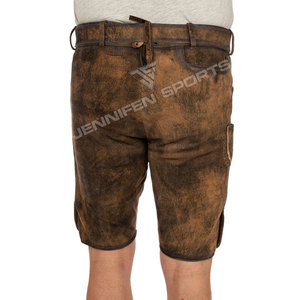 Pantalones Cortos Bávaros de Cuero de Cabra con Diseño a Cuadros y Aspecto Antiguo para Hombre, Cintura Media, Transpirables, para Oktoberfest, Todas las Tallas - Product Image 6